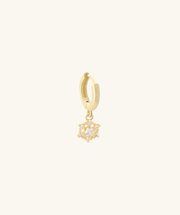 Sparkling Flower Drop - Brass - Upper Lobe, Lobe - Oumo Jewelry