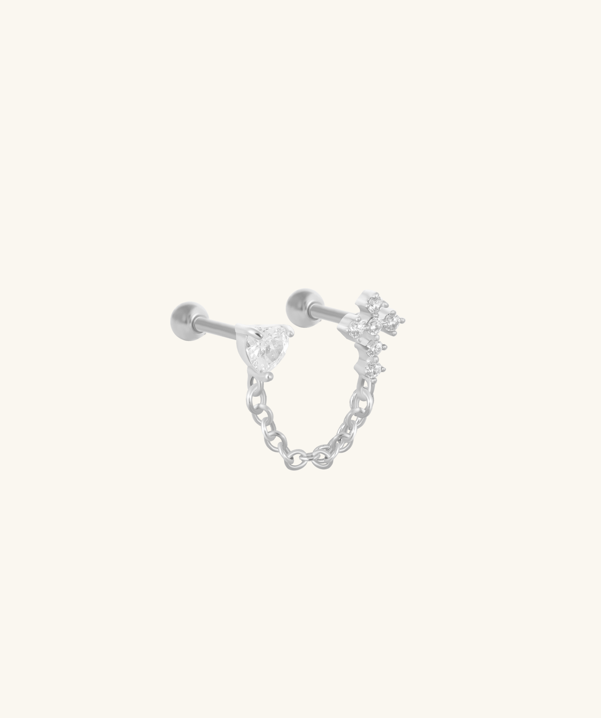 Cross Love Chain - Stainless Steel - Lobe, Upper Lobe - Oumo Jewelry