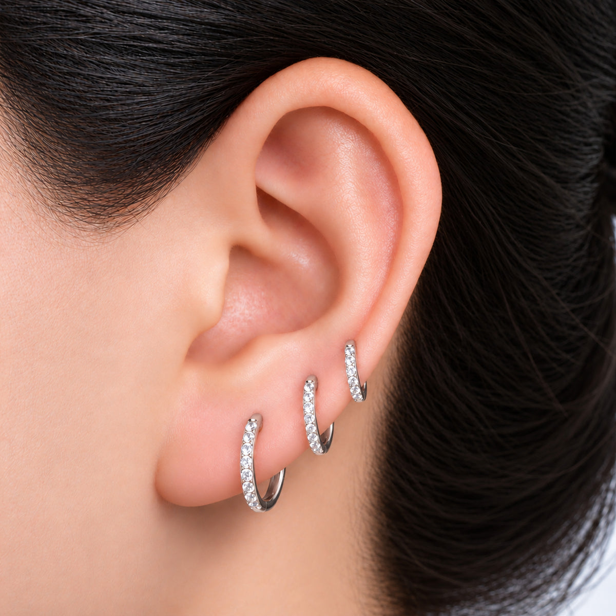 Titanium Darya Hoop Set - OumoJewelry