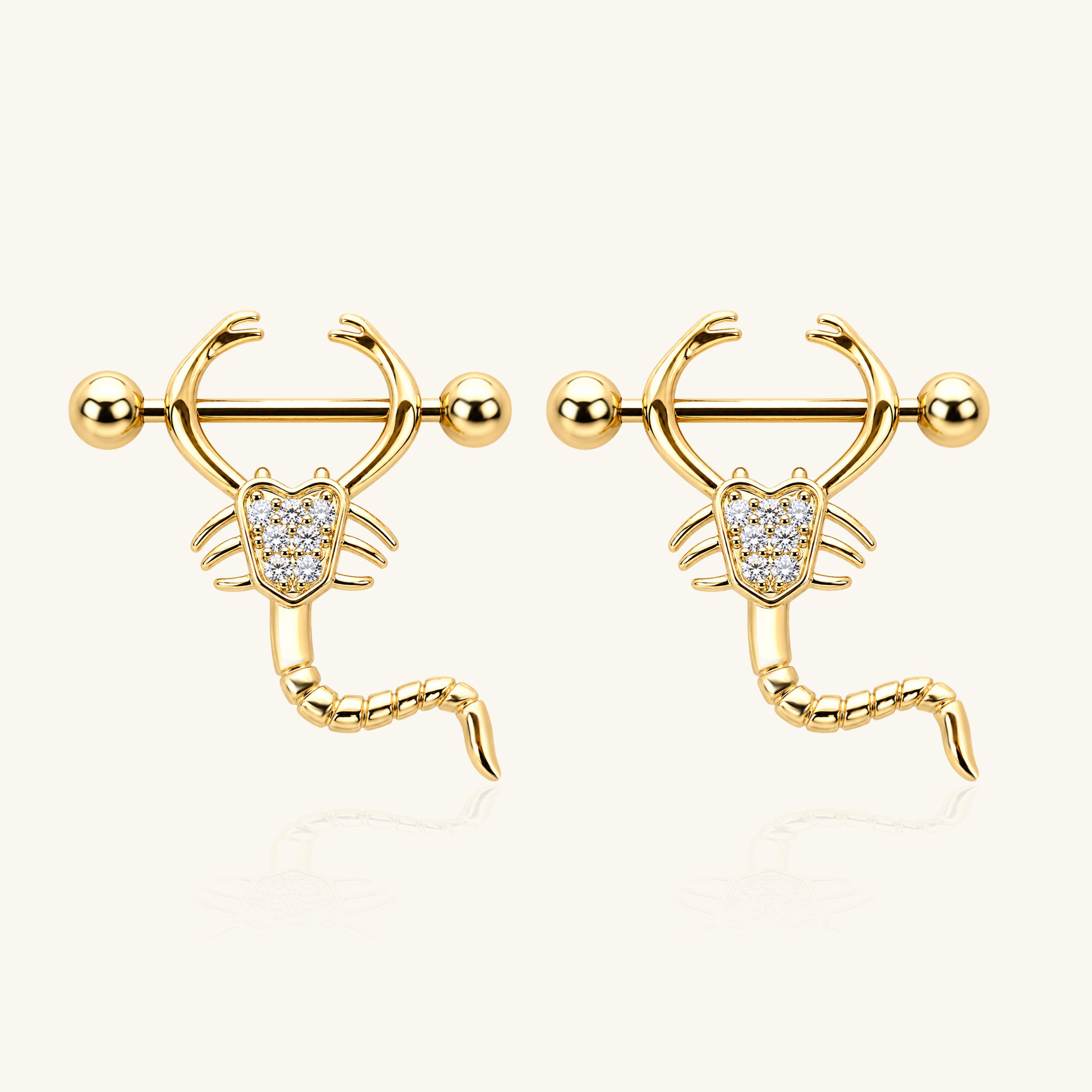 Scorpion Nipple Rings