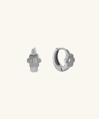 Cute Flower Hoop Earrings