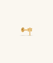Dragonfly Flatback Stud - Stainless Steel - Helix, Upper Lobe, Conch - Oumo Jewelry