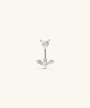Bat Belly Ring - Stainless Steel - Navel - Oumo Jewelry
