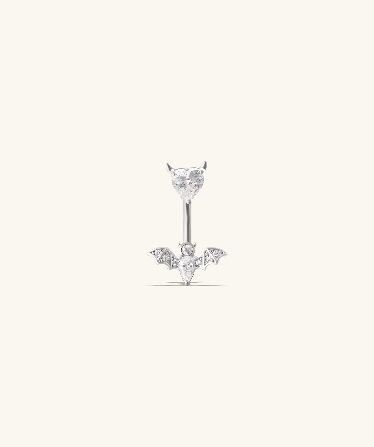 Bat Belly Ring - Stainless Steel - Navel - Oumo Jewelry