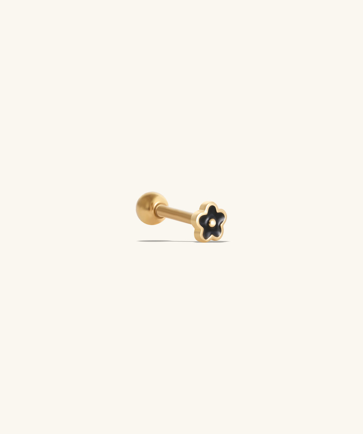 Enamel Flower Stud - Stainless Steel - Upper Lobe, Helix, Flat - Oumo Jewelry