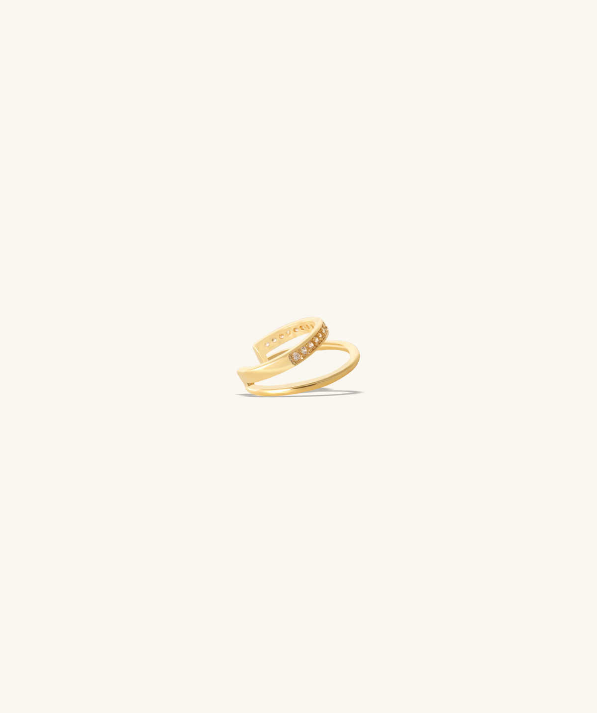 Twist Glow Ear Cuff - Brass - Oumo Jewelry