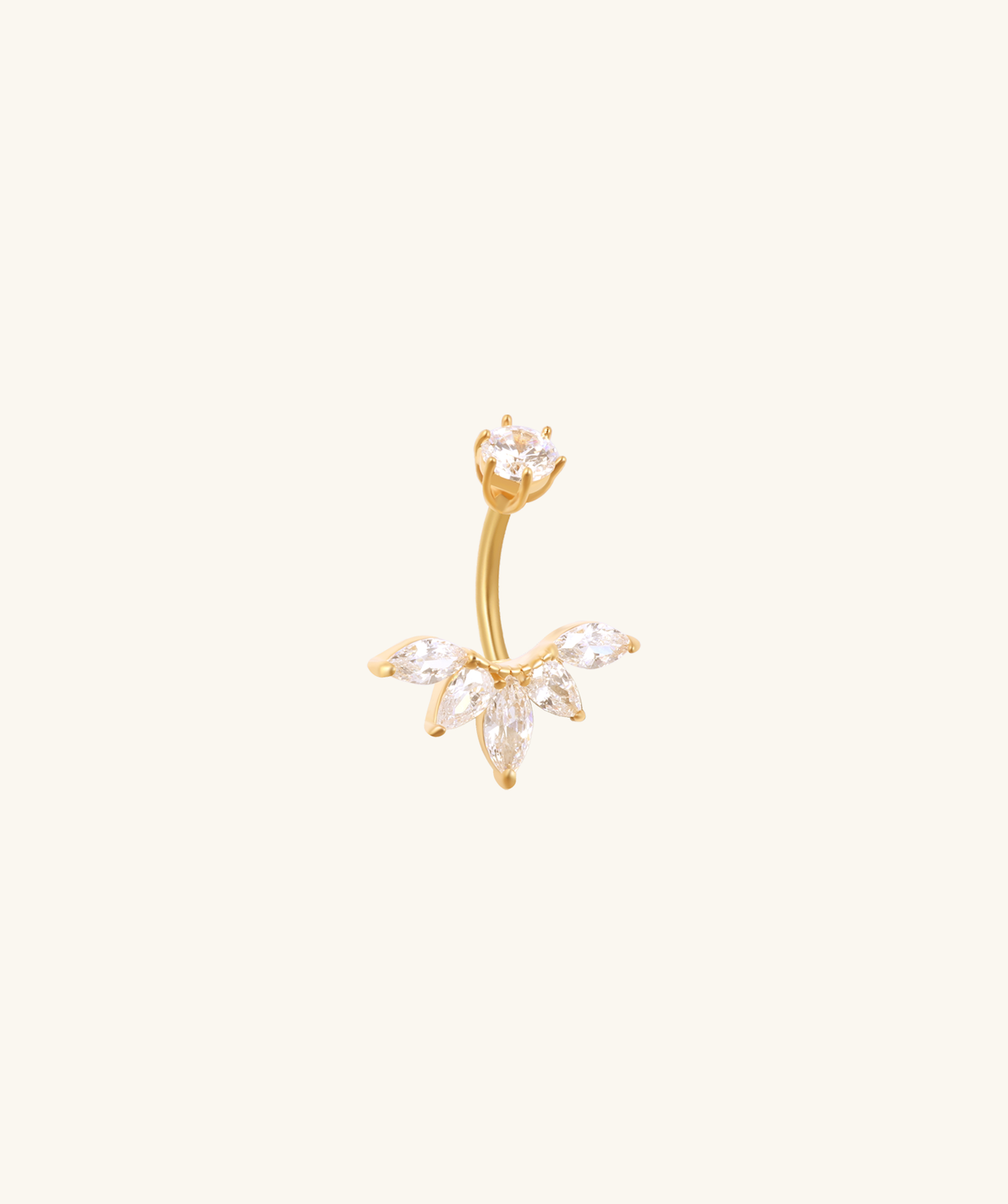 Alina Belly Ring - Stainless Steel - Navel - Oumo Jewelry