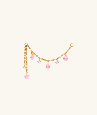 Titanium Alina Star Chain Drop - OumoJewelry