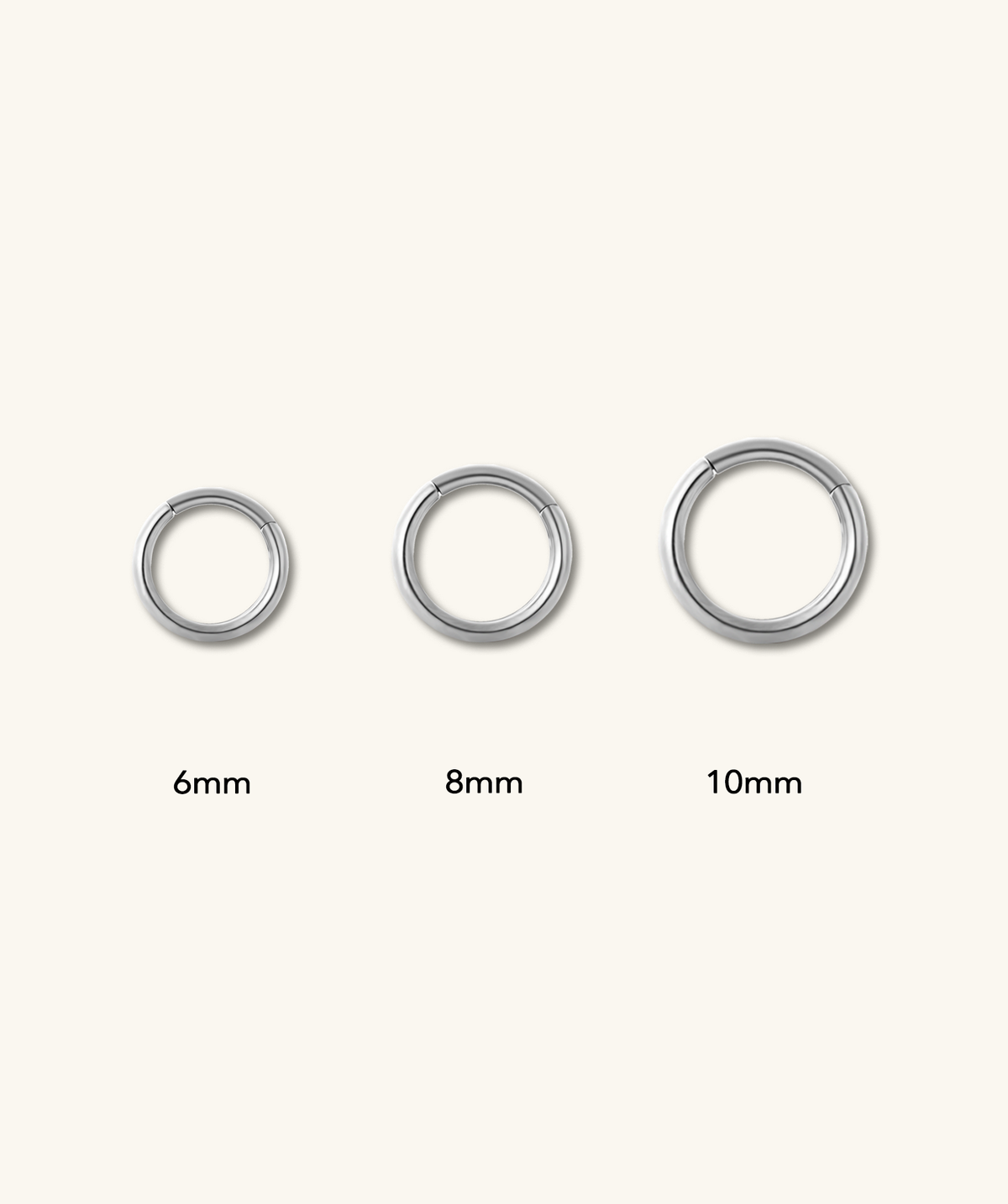 Titanium Double Layer Clicker Hoop - Titanium - Lobe, Upper Lobe, Helix - Oumo Jewelry