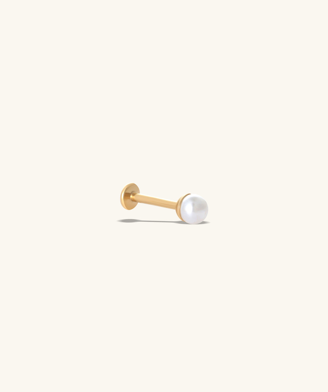 Titanium Pearl Flatback Stud