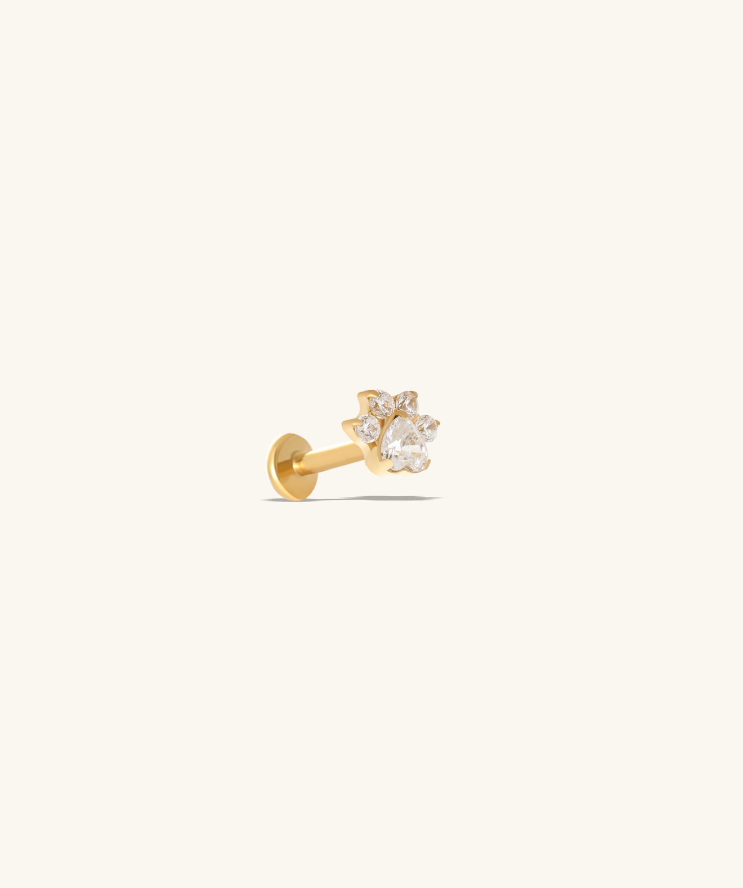 Titanium Lovely Claw Flatback Stud - OumoJewelry