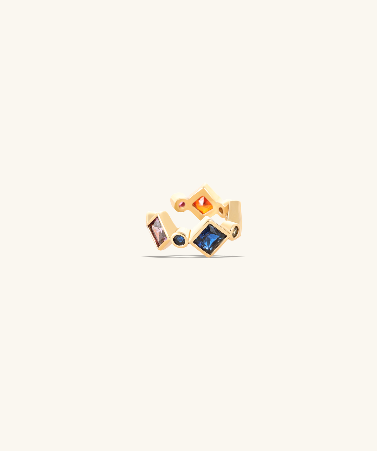 Prism Glow Ear Cuff - Brass - Oumo Jewelry