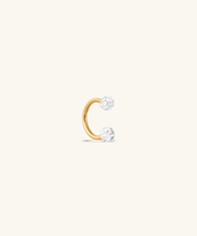 Twinkle Horseshoe Ring - Stainless Steel - Upper Lobe, Forward Helix, Conch - Oumo Jewelry