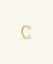 Titanium Gem Horseshoe Ring - Titanium - Helix, Upper Lobe, Forward Helix - Oumo Jewelry