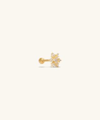 Sparkling Snowflake Stud - OumoJewelry
