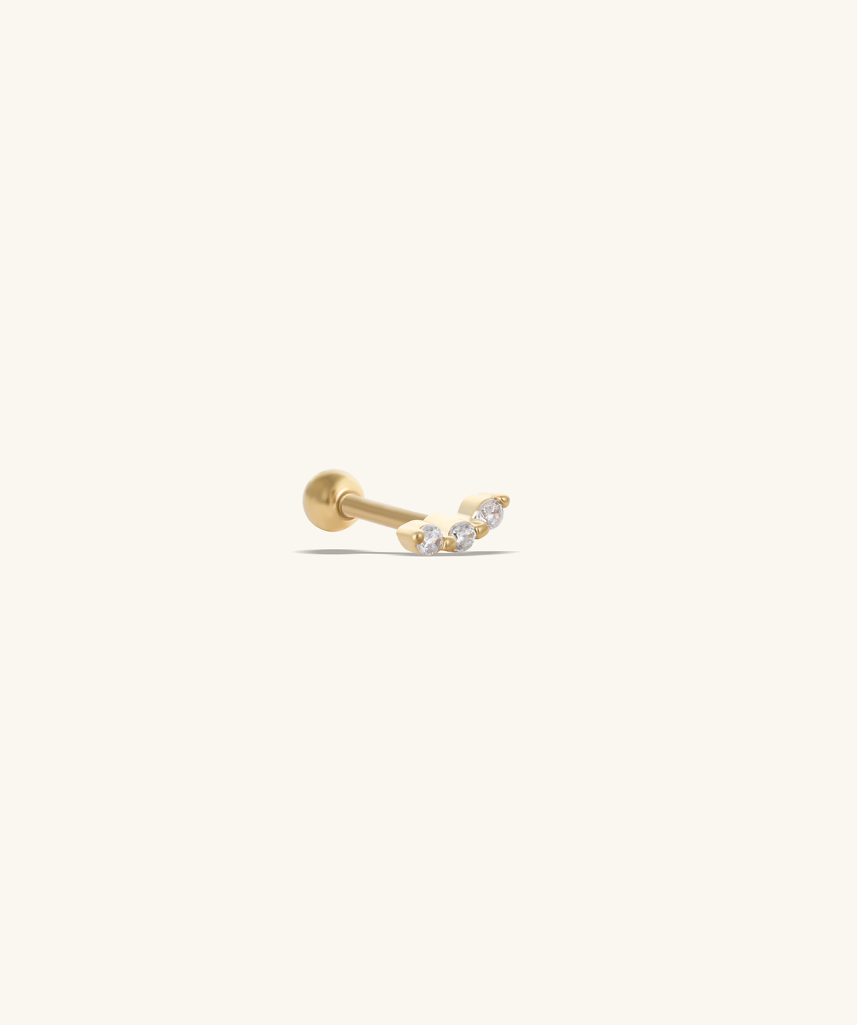 Radiant Trio Stud - Stainless Steel - Upper Lobe, Helix, Flat - Oumo Jewelry