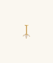 Trinova Vertical Helix Stud - Stainless Steel - Vertical Helix - Oumo Jewelry