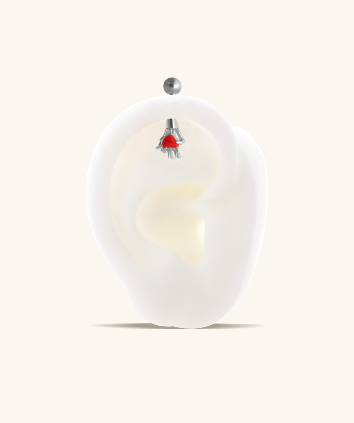 Love Vertical Helix Stud - Stainless Steel - Vertical Helix - Oumo Jewelry