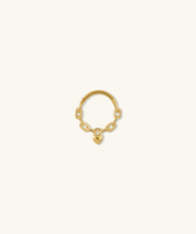 Chain Link Heart Hoop - Stainless Steel - Daith - Oumo Jewelry