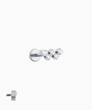 Titanium Love W Flatback Stud - OumoJewelry