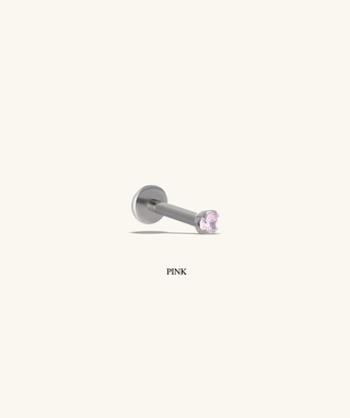 Titanium Charm Gemstones Flatback Stud
