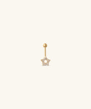 Hollow Star Vertical Helix Stud - Stainless Steel - Vertical Helix - Oumo Jewelry