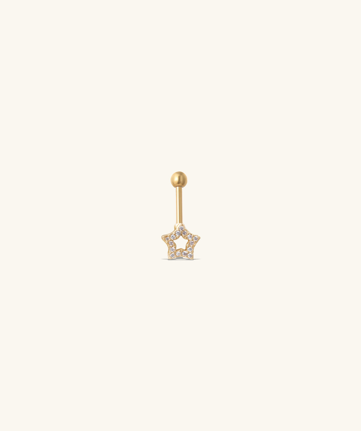Hollow Star Vertical Helix Stud - Stainless Steel - Vertical Helix - Oumo Jewelry