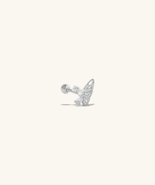 Delicate Textured Butterfly Stud - OumoJewelry