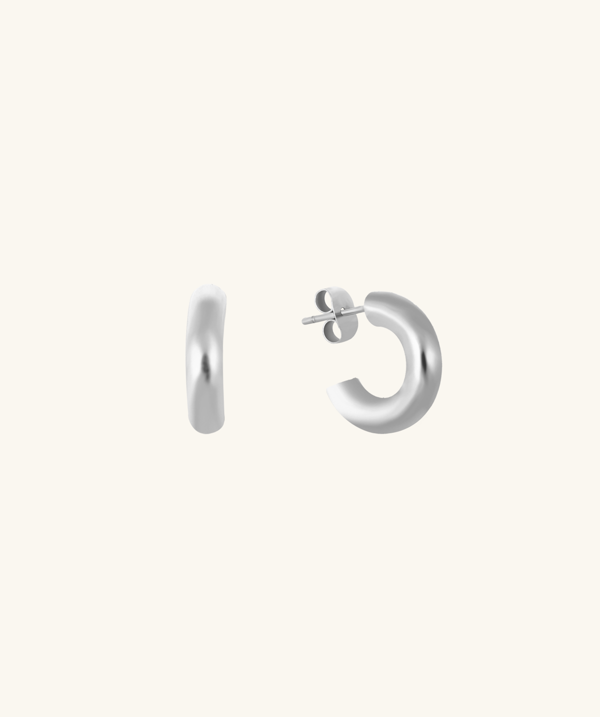 Bold Huggie Earrings - Stainless Steel - Oumo Jewelry
