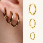 Titanium Basic Hoop Earrings Set