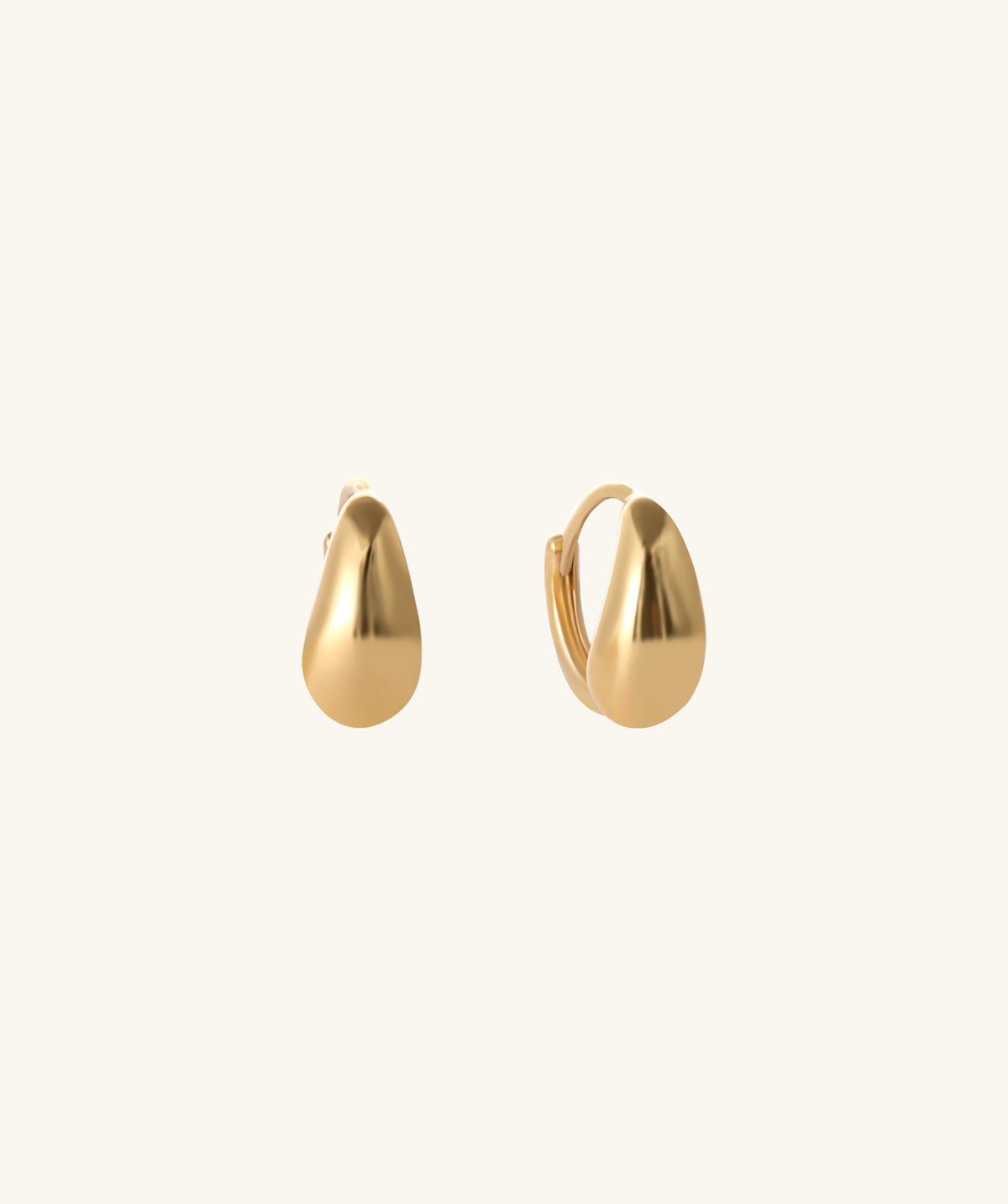 Drop Hoops - Brass - Oumo Jewelry