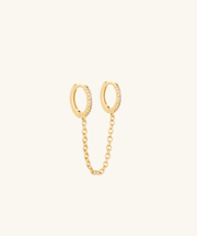 Sparkling Gemstone Chain - Brass - Lobe, Upper Lobe - Oumo Jewelry