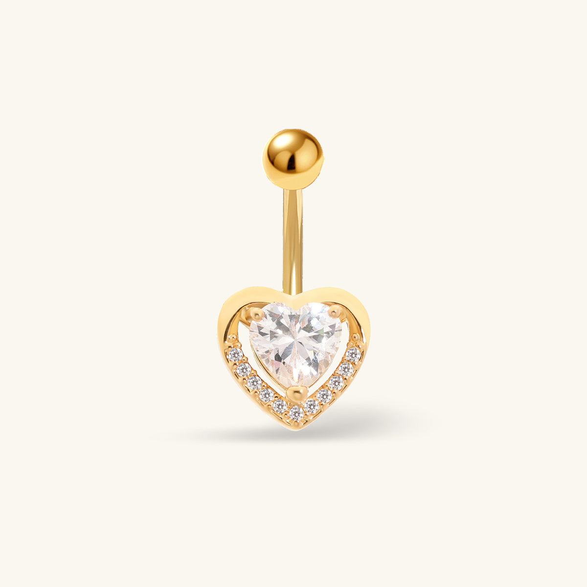 Nyra Heart Belly Ring - Oumo Jewelry