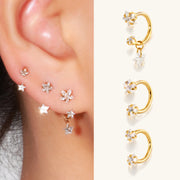 Starry Horseshoe Ring Set