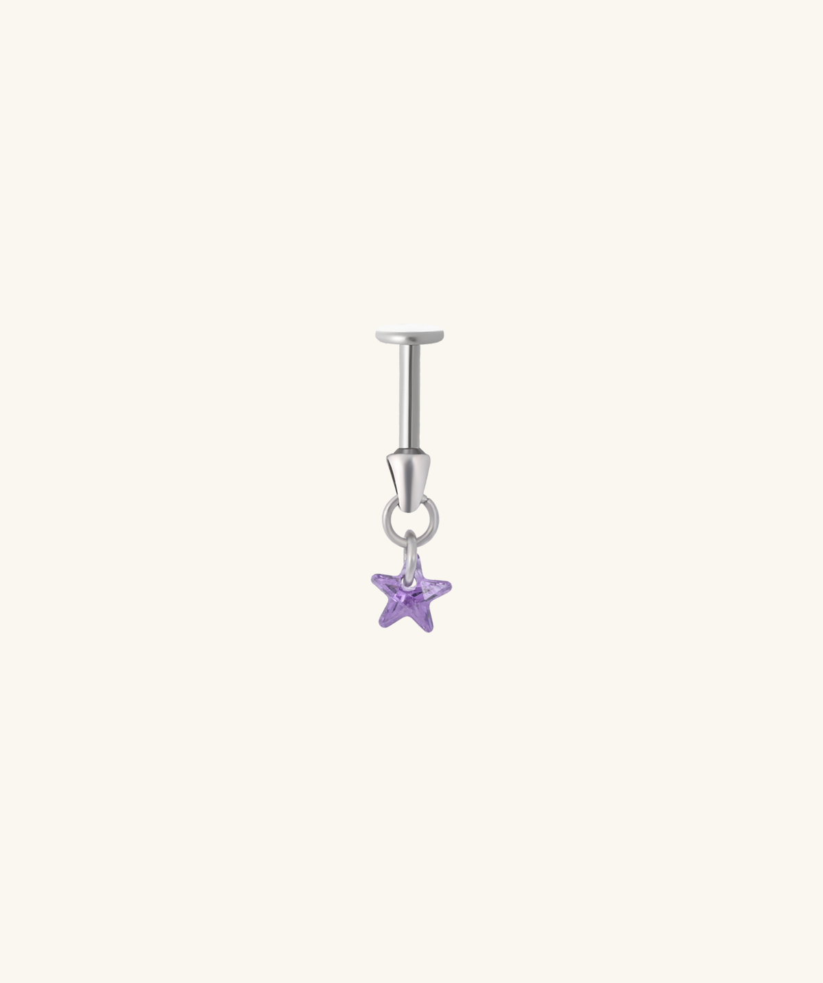 Titanium Star Vertical Helix Flatback Stud - Titanium - Vertical Helix - Oumo Jewelry