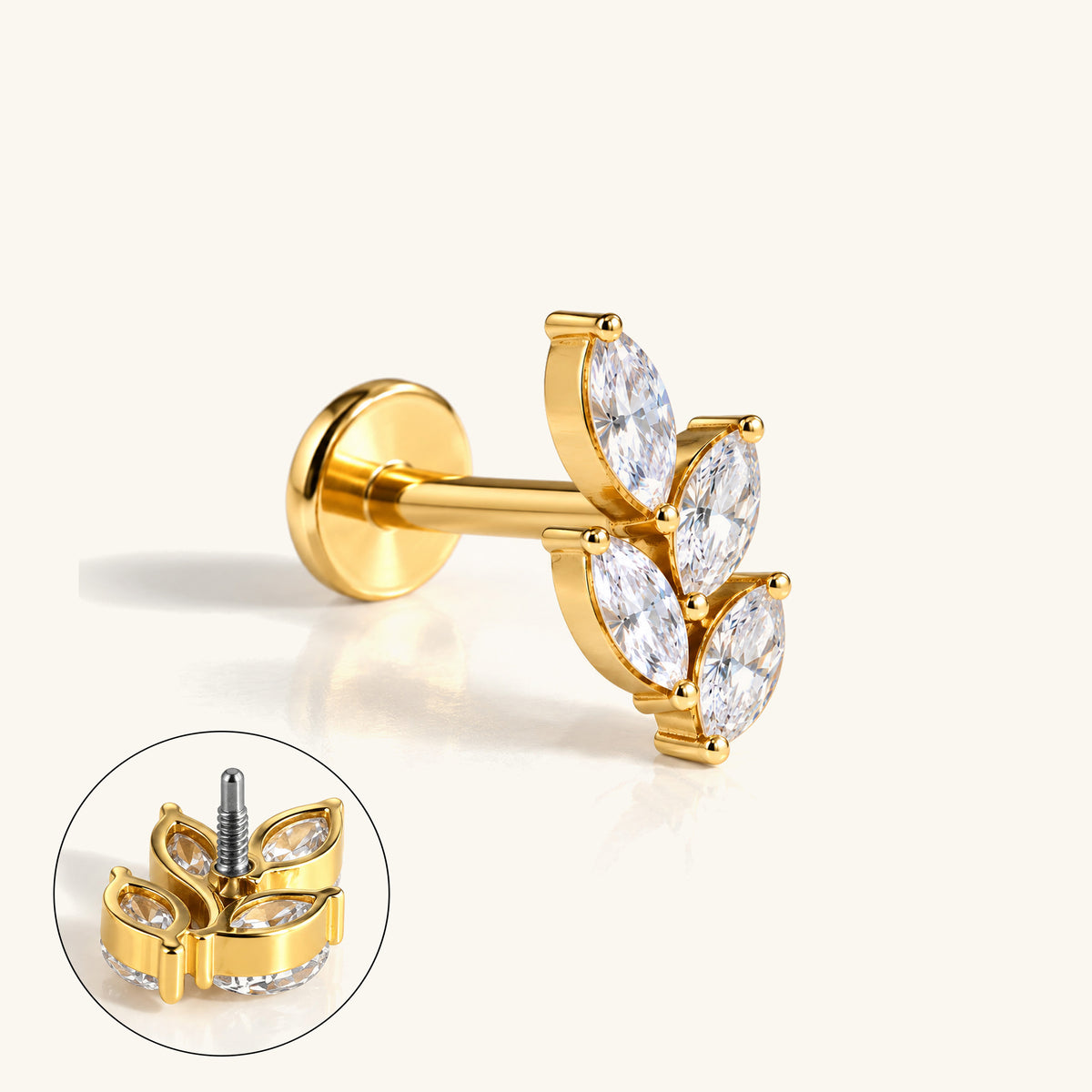 Titanium Jolie Stud - OumoJewelry