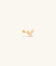 Elegant Butterfly Stud - Stainless Steel - Upper Lobe, Helix - Oumo Jewelry