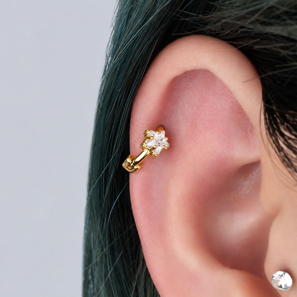 Charming Star Helix Hoop