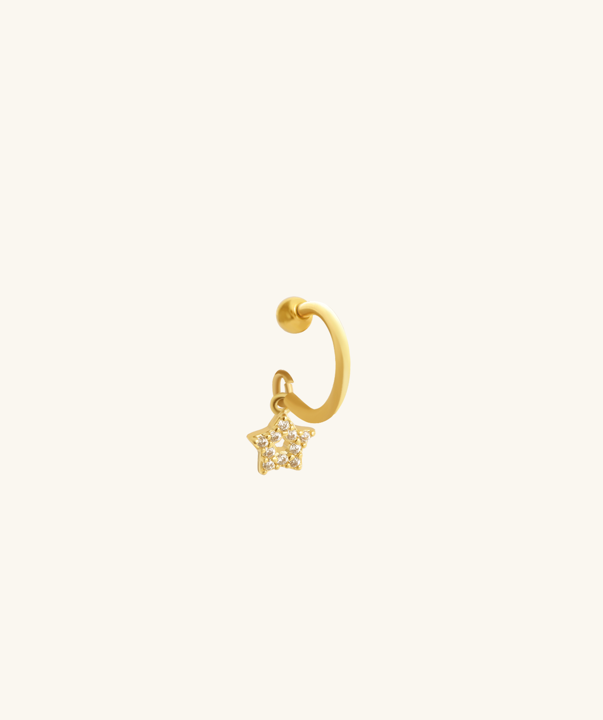 Starlet Horseshoe Ring - Stainless Steel - Upper Lobe, Helix - Oumo Jewelry