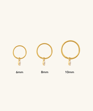 Titanium Marquise Dangle