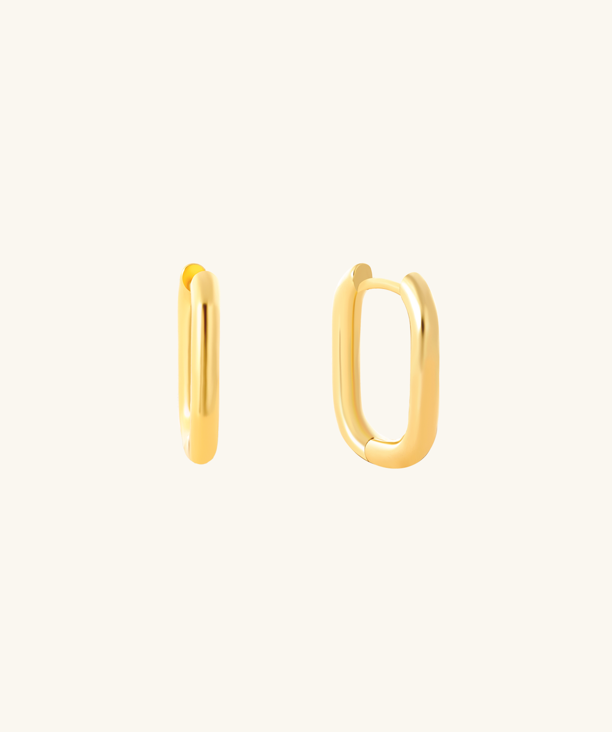 Basic U-Shaped Hoops - Brass - Oumo Jewelry