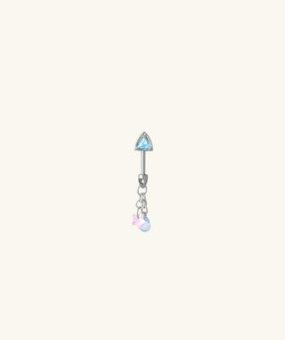 Titanium Dreamy Bunny Vertical Helix Stud - OumoJewelry
