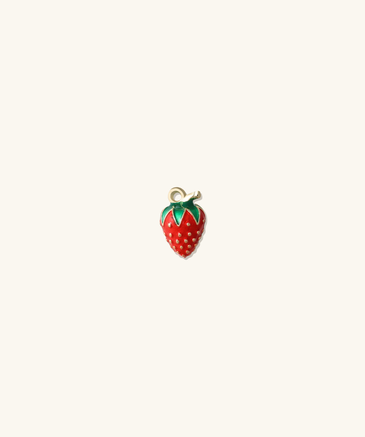 Strawberry Charm - Brass - Oumo Jewelry