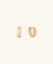 Frosted Sparkle Hoops - Brass - Oumo Jewelry
