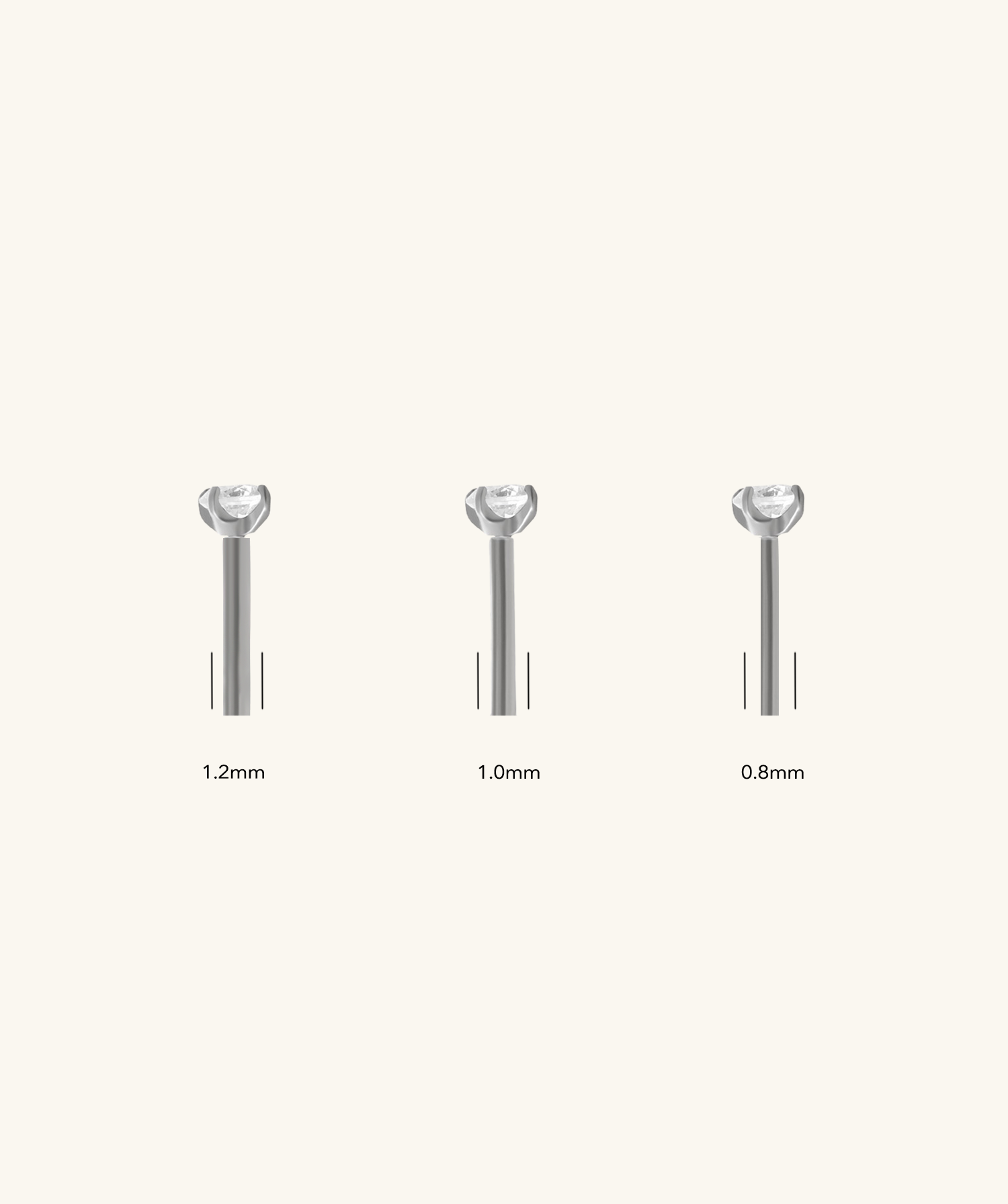 Titanium Gemstones Flatback Stud - OumoJewelry