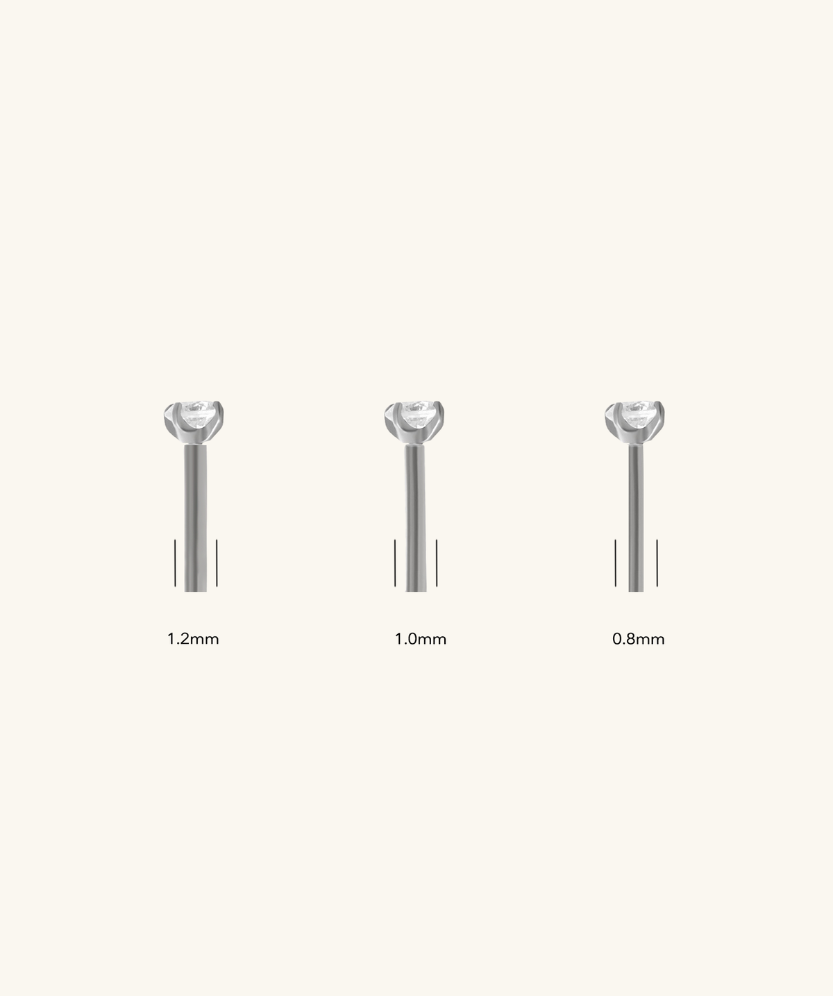 Titanium Threadless Flatback Stud - Titanium - Helix, Forward Helix, Upper Lobe - Oumo Jewelry