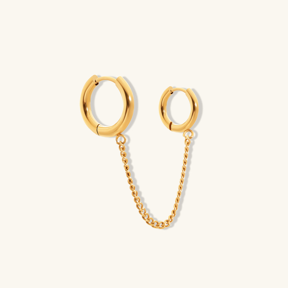 Della Hoop - Brass - Lobe - Oumo Jewelry