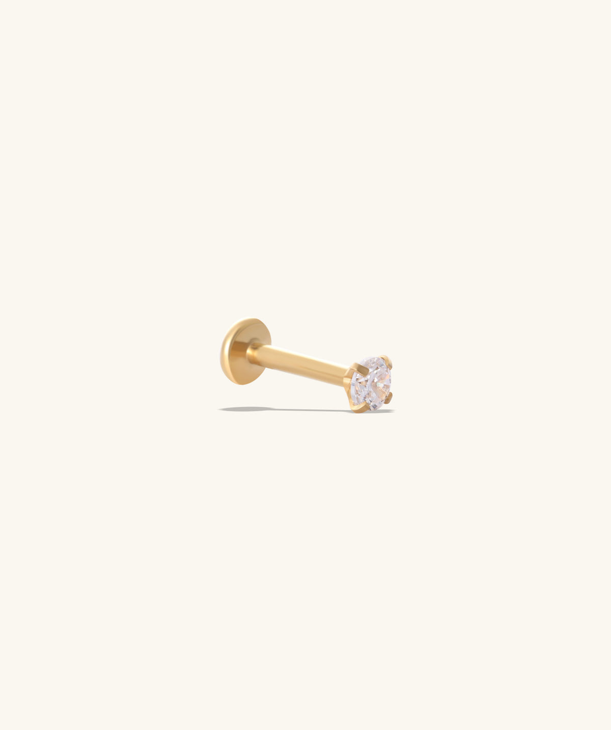 Internal Threaded Flatback Stud - Stainless Steel - Helix, Forward Helix, Upper Lobe - Oumo Jewelry