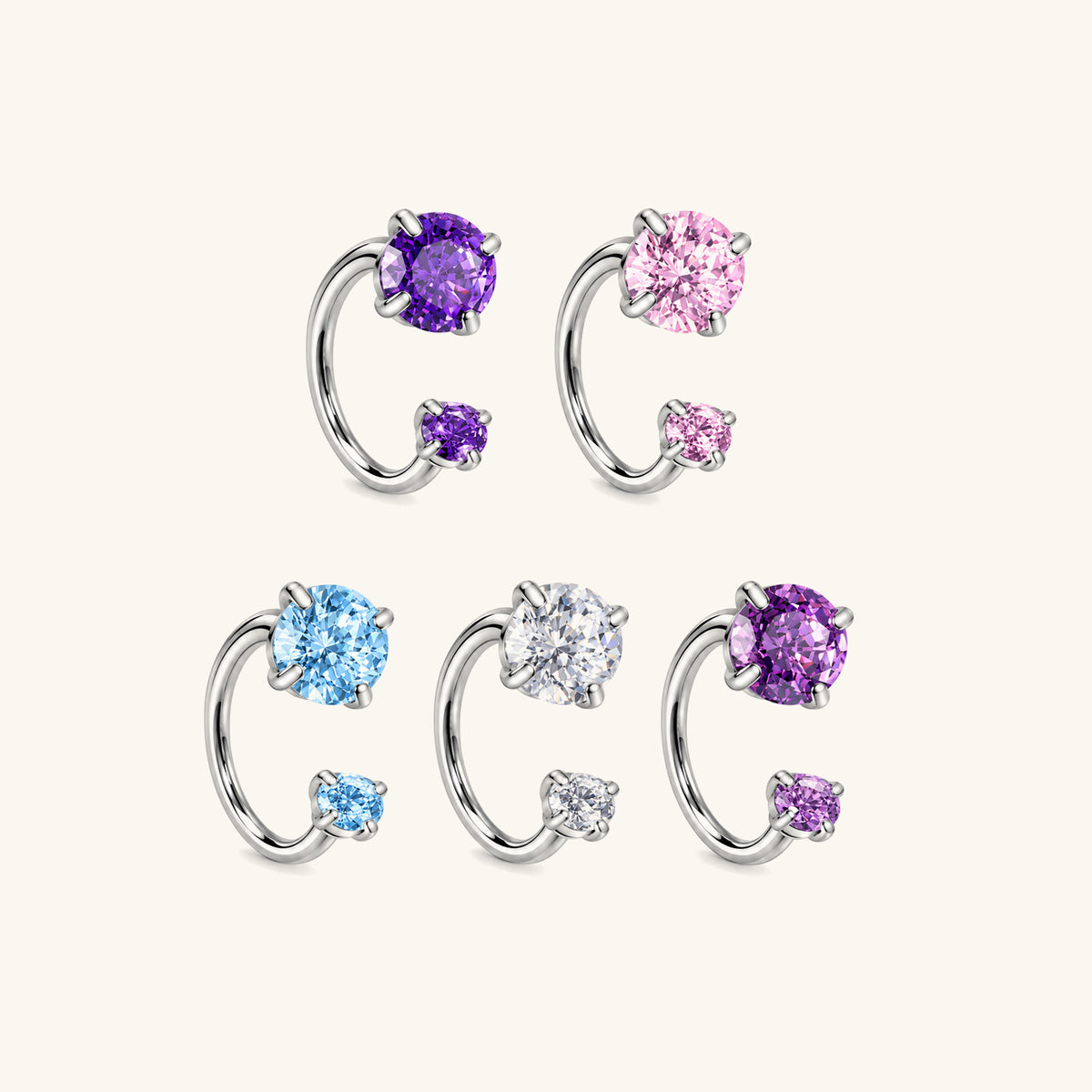 Sparkle Horseshoe Ring - OumoJewelry