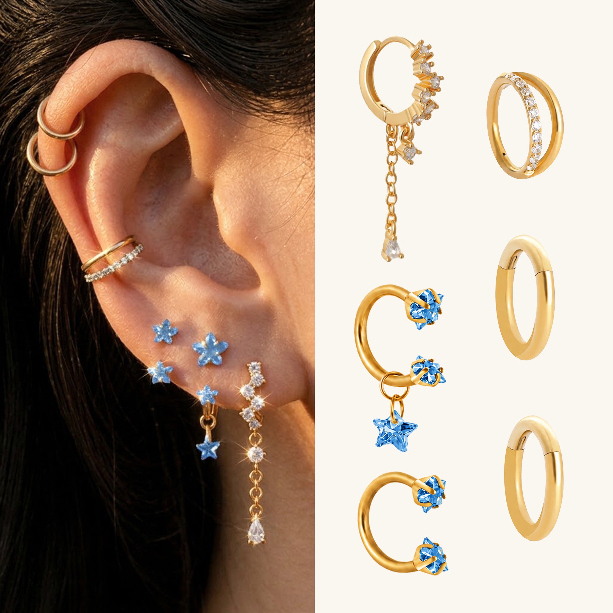 Dora Star Ear Stack Set